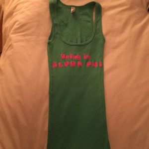 Alpha Phi green Tank Top S & M